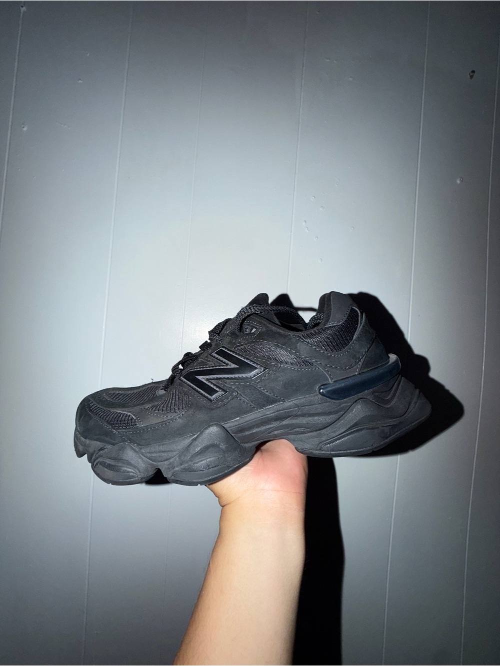 Used New Balance Triple Black 9060s size 10 no box